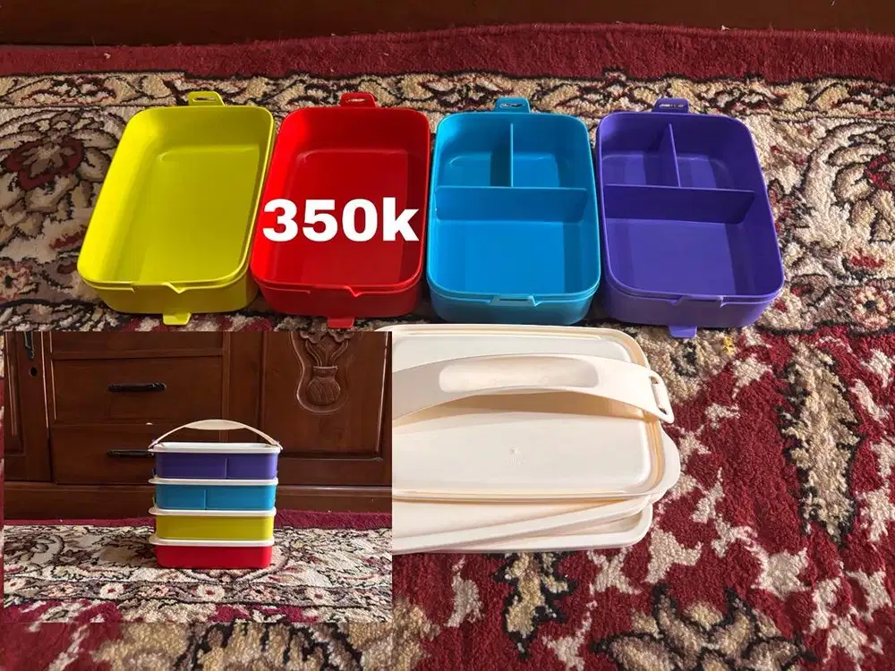 Wadah bekal tupperware baru 1 set
