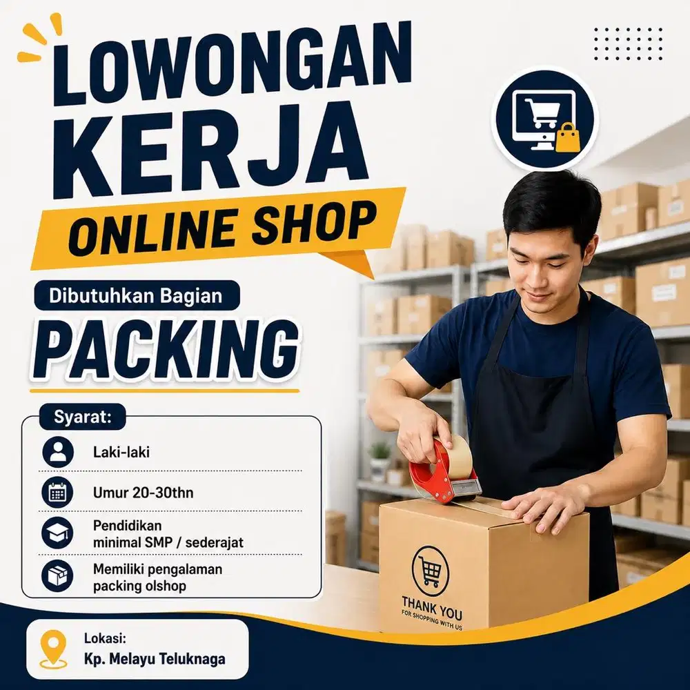 LOKER PACKING OLSHOP