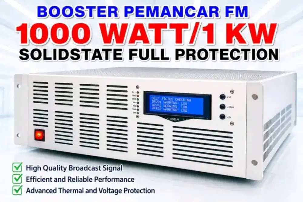 BOOSTER PA PENGUAT AMPLIFIER PEMANCAR FM 1000 W SOLIDSTATE FULL PROTEK