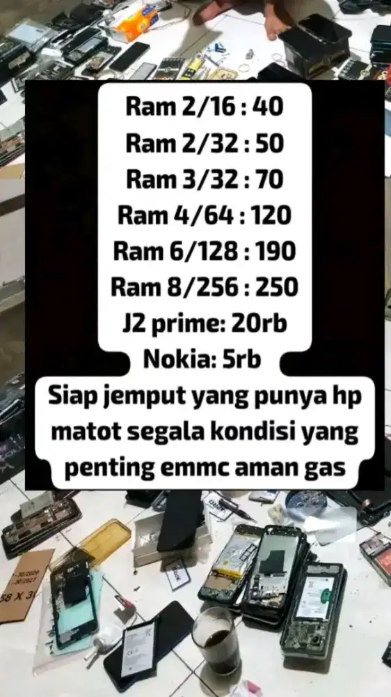 Nyari hp minus/mati/hancur saya beli