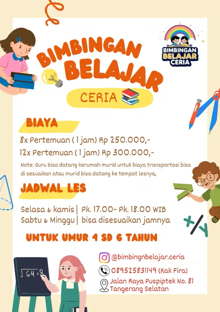 LES PRIVAT BISA DATANG KERUMAH