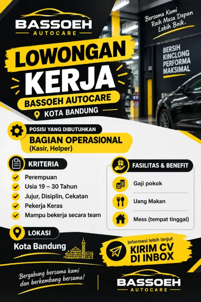 Loker Bagian Operasional (Kasir/Helper)