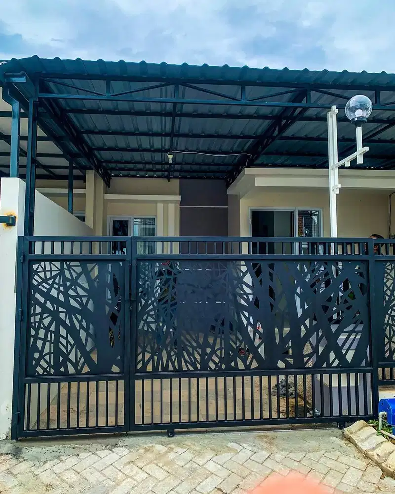 Pintu pagar rumah laser cutting