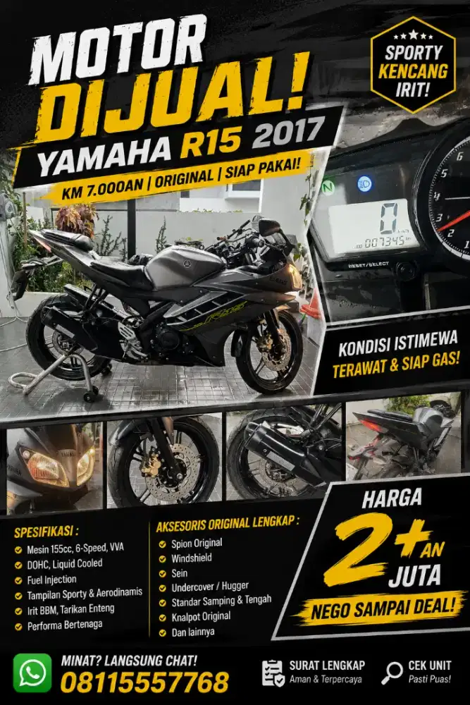 YAMAHA R15 - 2017 | SPORTY • ORIGINAL • TERAWAT