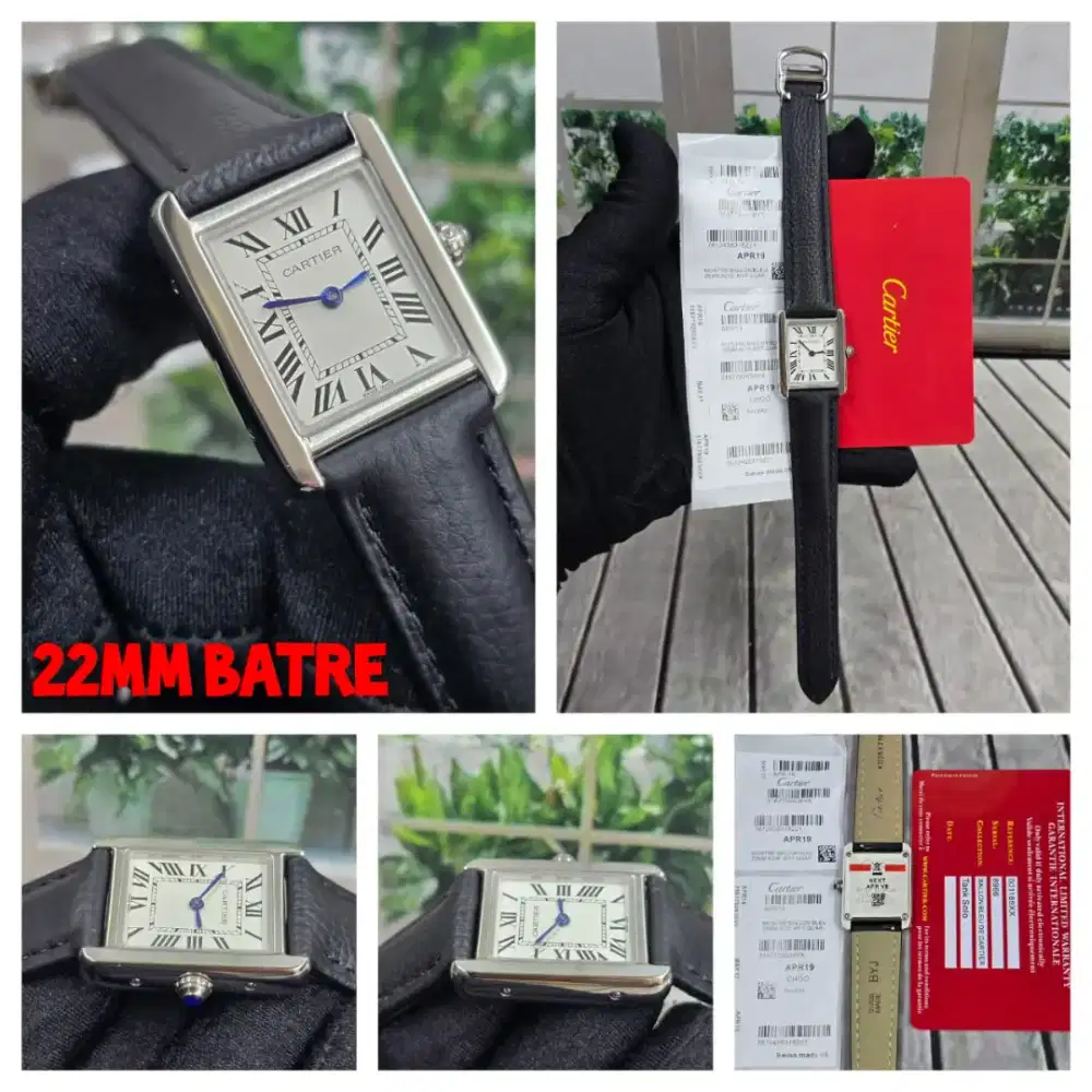 jam tangan Cartier automatic tali kulit