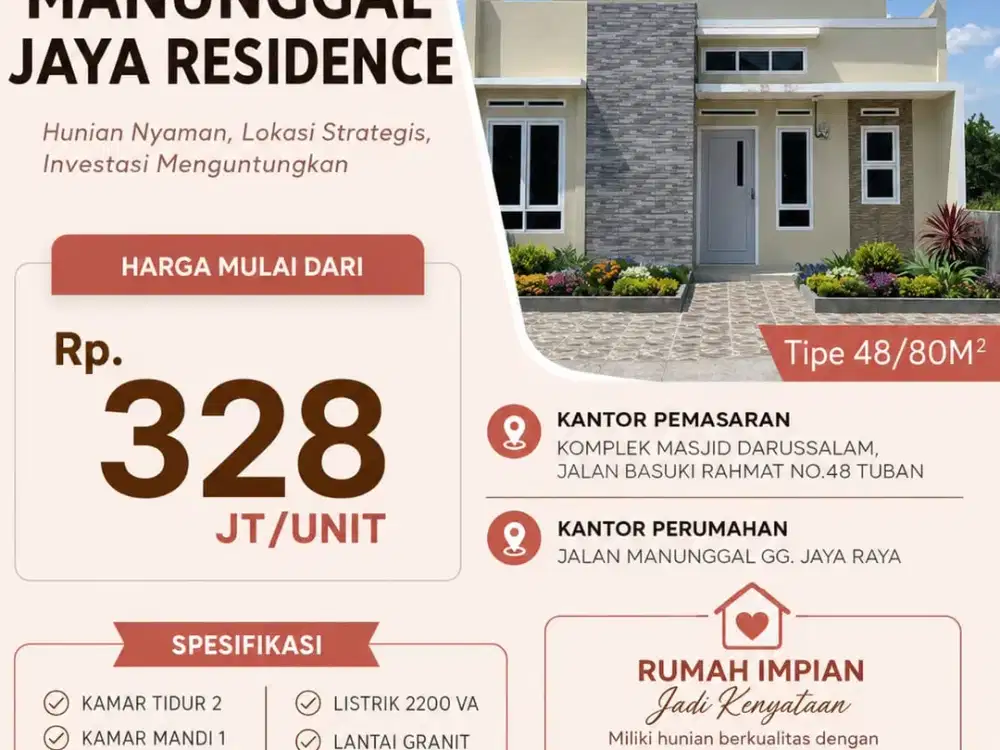 MANUNGGAL JAYA RESIDENCE – HUNIAN NYAMAN UNTUK MASA DEPAN KELUARGA