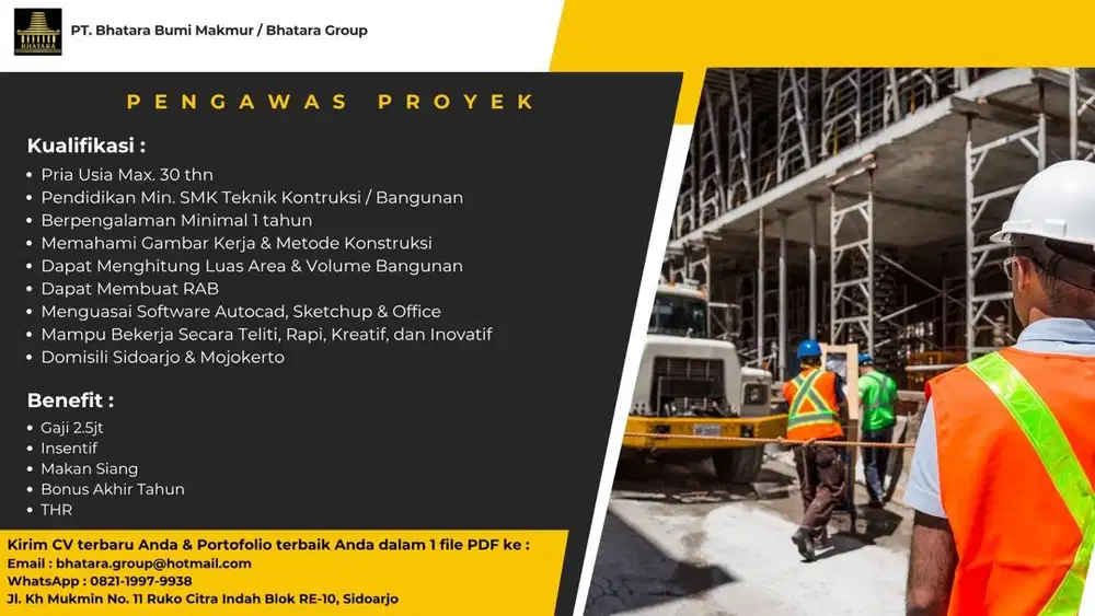 LOWONGAN PENGAWAS PROYEK