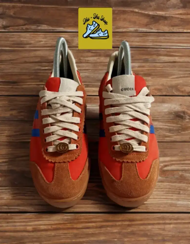 Sepatu sneaker Gucci size 37 kombinasi Suede+ kulit mewah