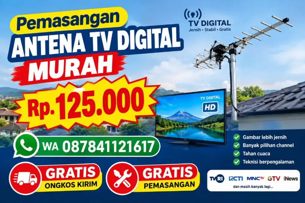 Jual Sekaligus Pemasangan Antena TV Digital Terjangkau