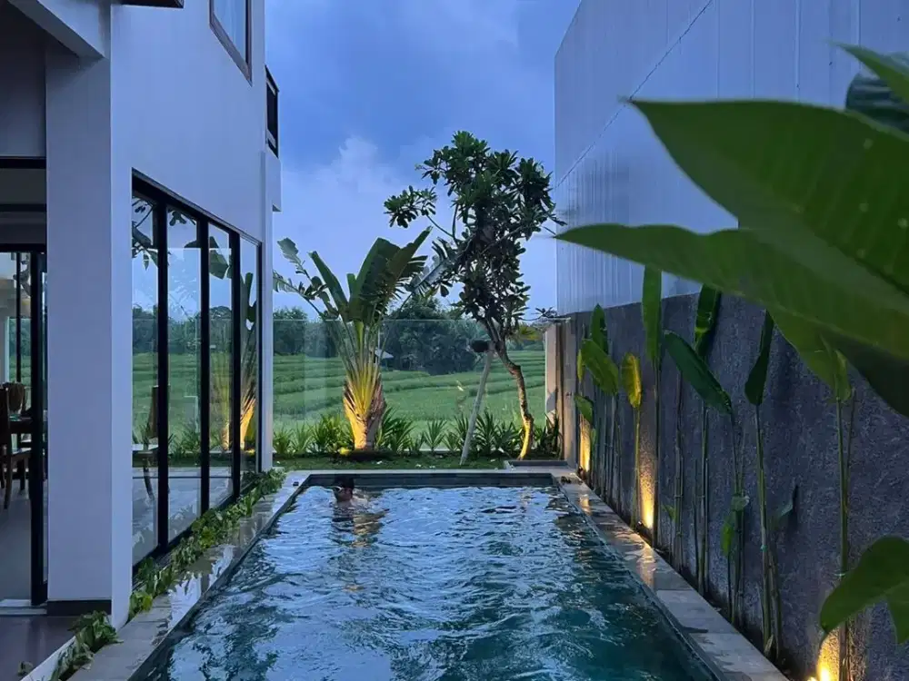 Villa 3 Bedrooms View Laut dan Sawah di Tanah Lot, Tabanan