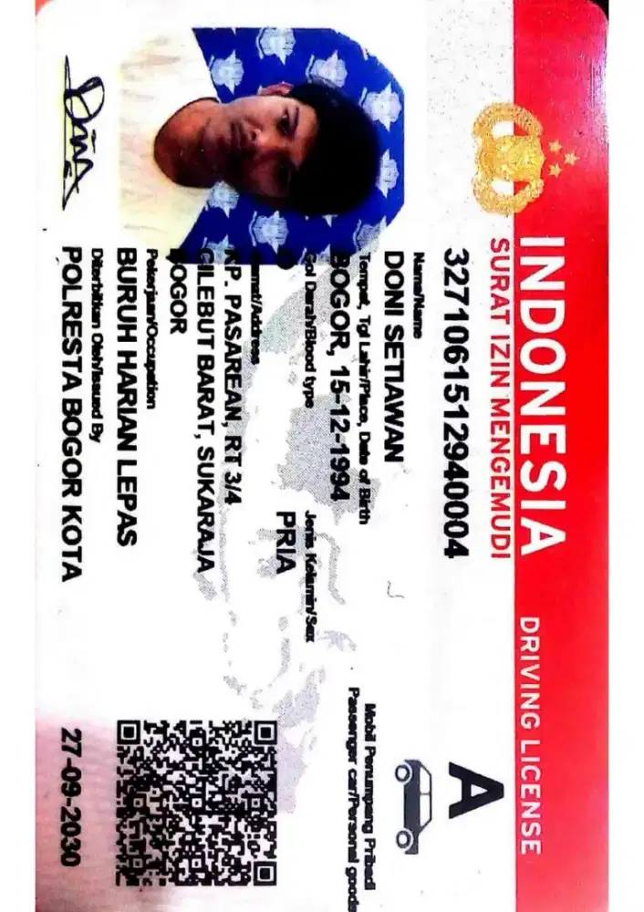 Driver kantor supir pribadi