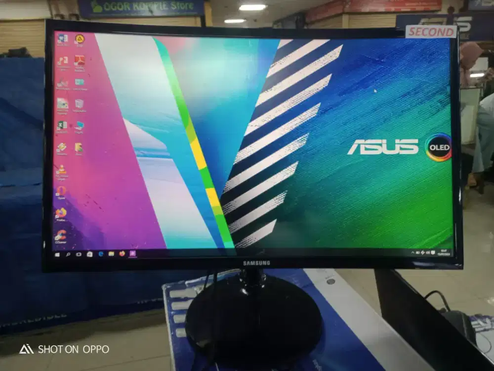 JUAL LED MONITOR SAMSUNG 24INCJ CURVED/ MELENGKUNG FHD HDMI FOR COMP