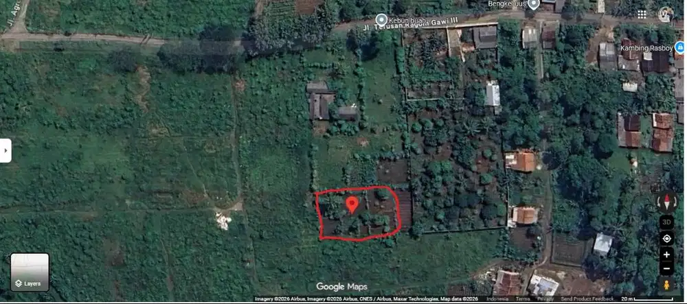 3 KAVLING SHM KEDAUNG DEKAT SPN | 993 m² | PONDASI SUDAH ADA