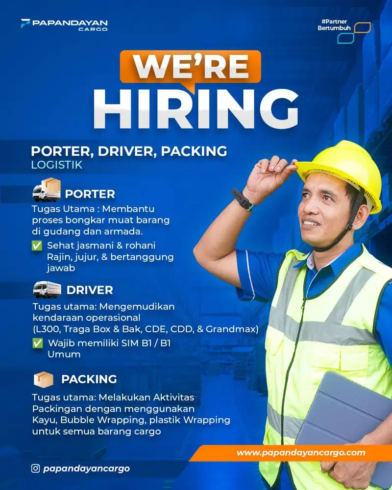LOKER DRIVER & PORTER GUDANG