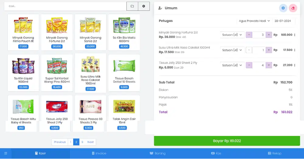 Software Kasir POS mini market murah