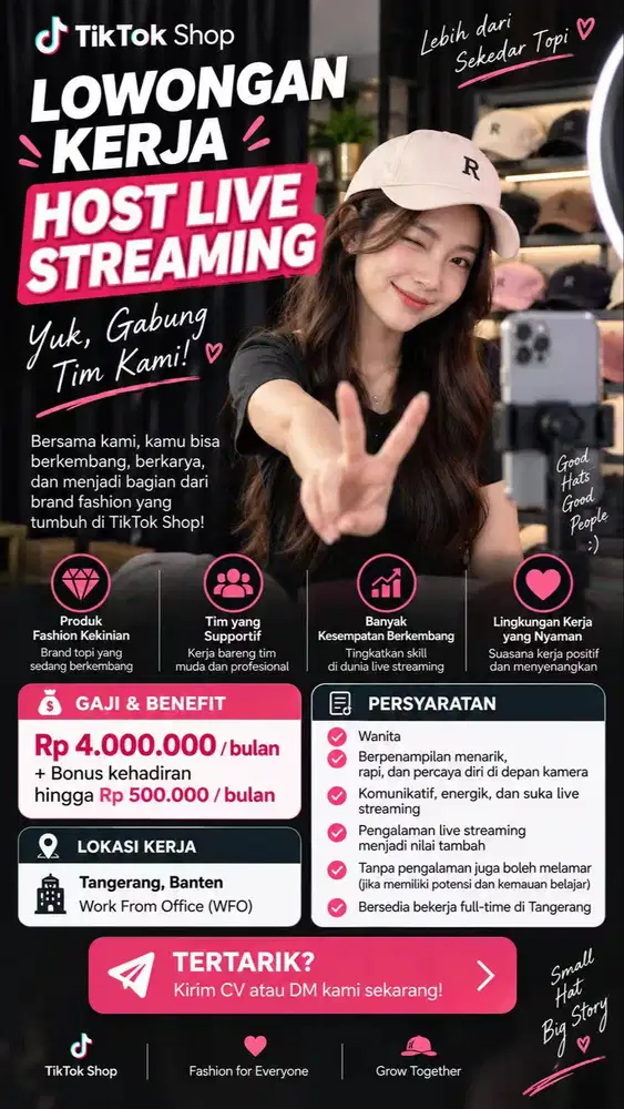 LOWONGAN KERJA HOST LIVE