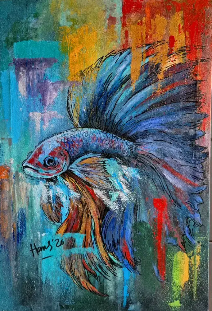 Lukisan Acrylic.