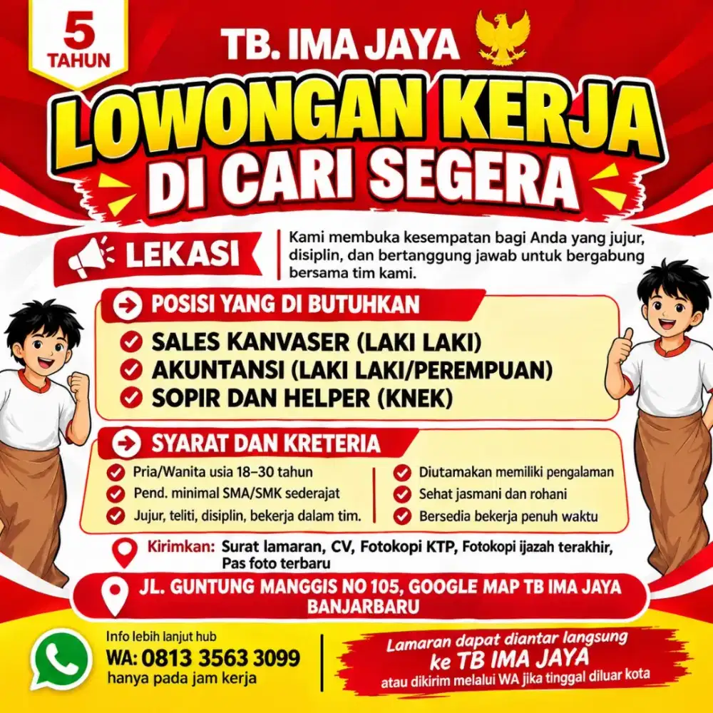 Lowongan kerja di BANJARBARU