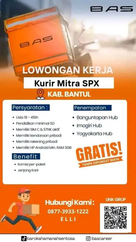 Info loker kurir SPX