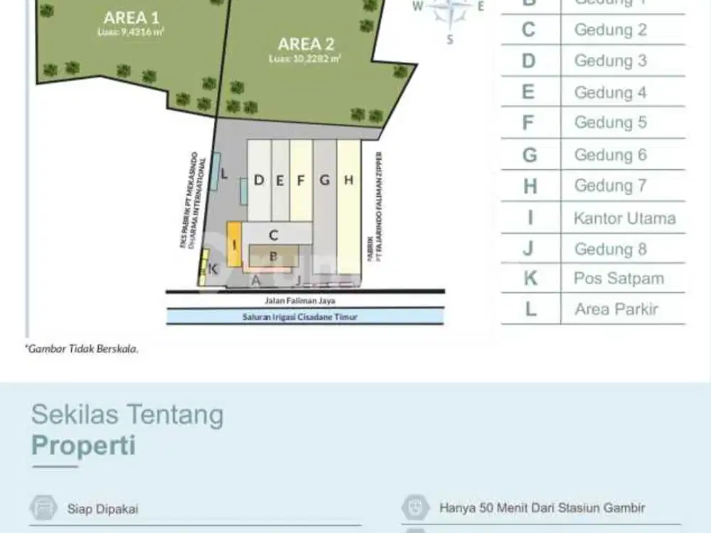 *Dijual & Disewakan Gudang Dg Luas Tamah 43,722M2 dan Luas Bangunan 13,078M2 di Daanmogot, Tangerang..*(Kode Rmrg 2956)
