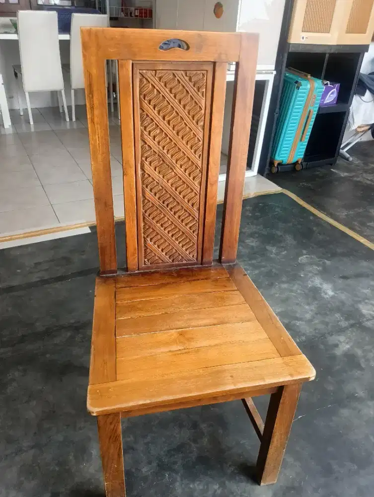 Kursi Kayu Jati Tanpa Tangan