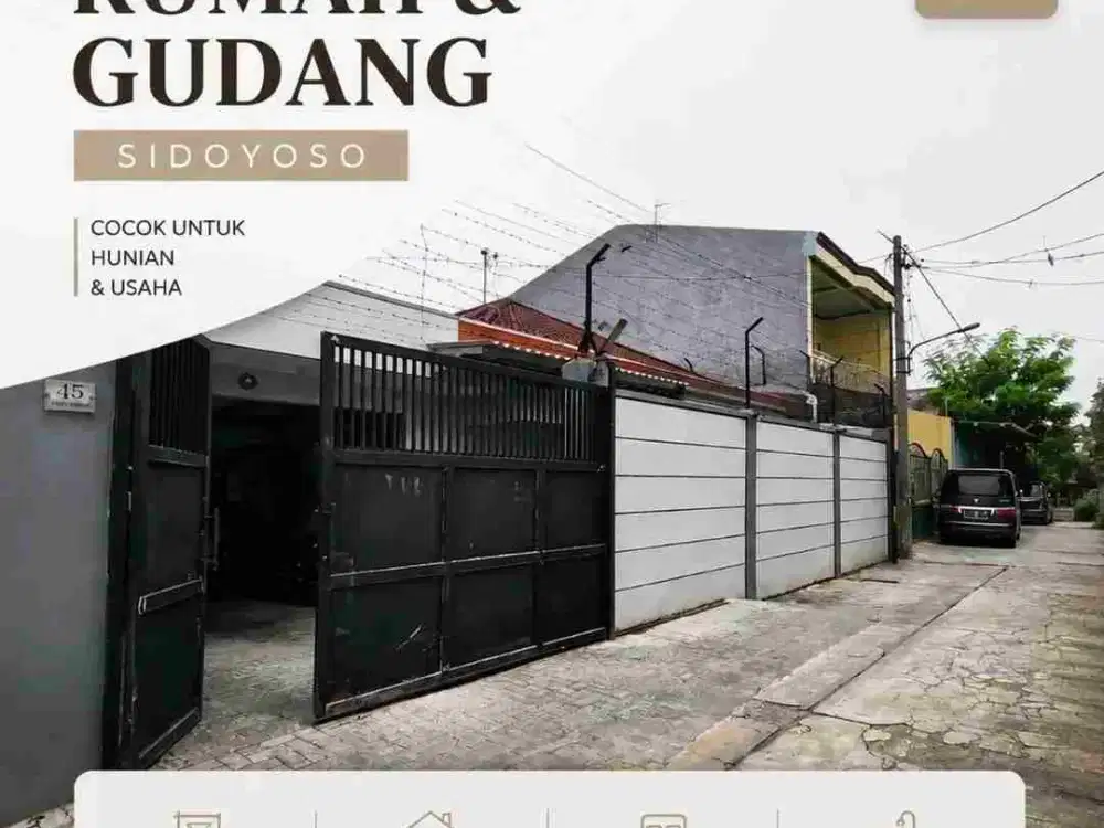 Rumah + Gudang Jalan Sidoyoso 9