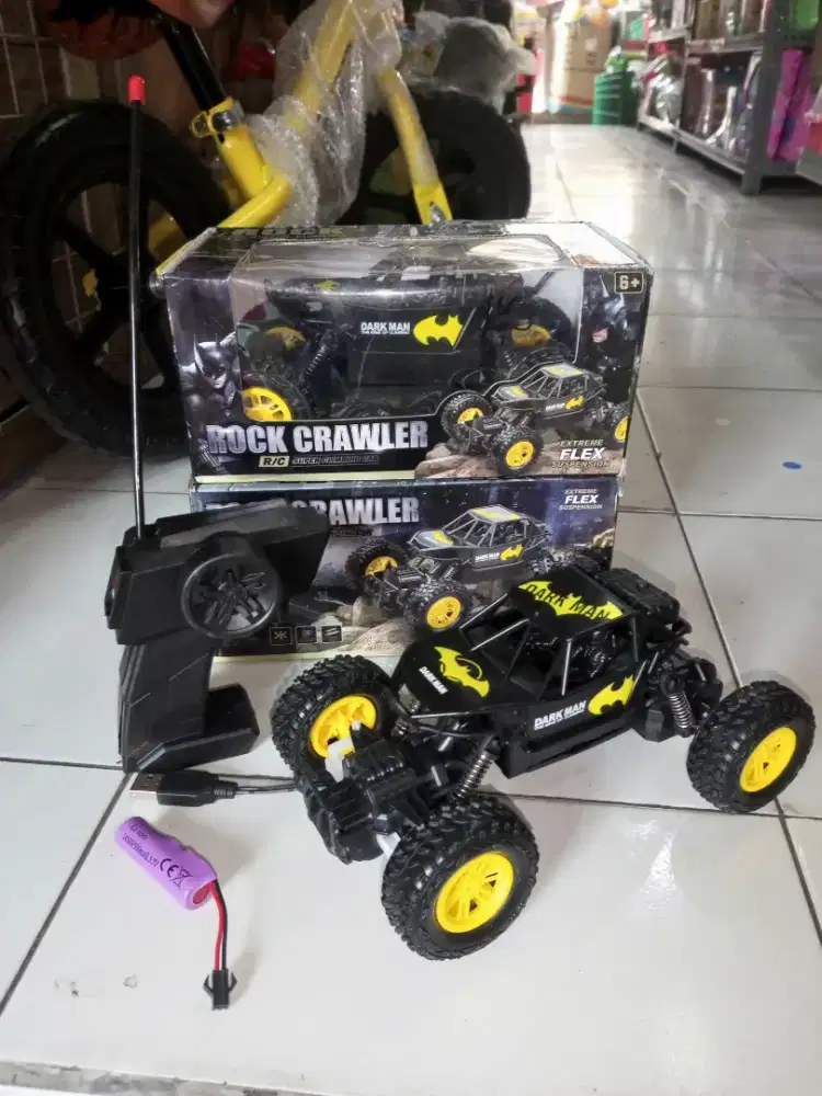 Mainan Anak Rc Rock crawler Batman Cas
