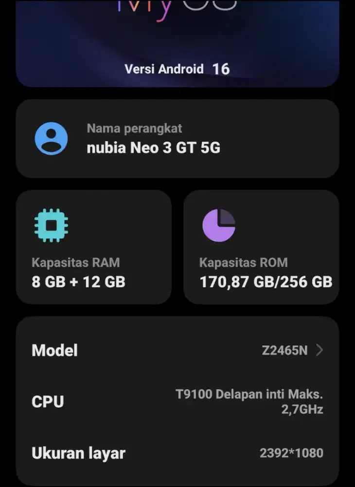 nubia neo 3GT 5G . 8/256 (black)