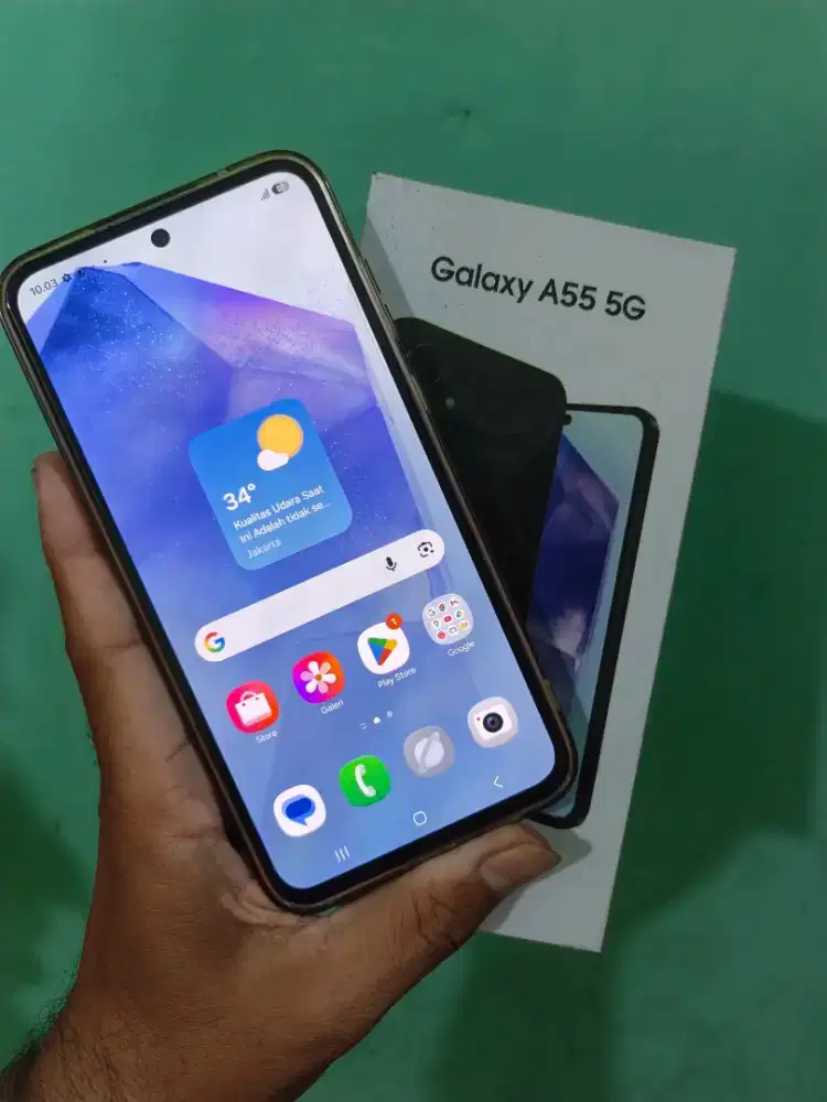Samsung a55 5g ram 12+12/256 fulset masih orian