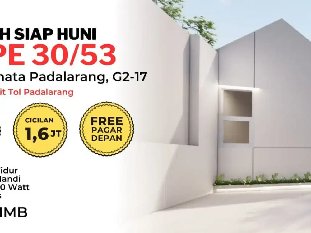Dijual Rumah Siap Huni Minimalis Area Bandung Barat FREE PPN