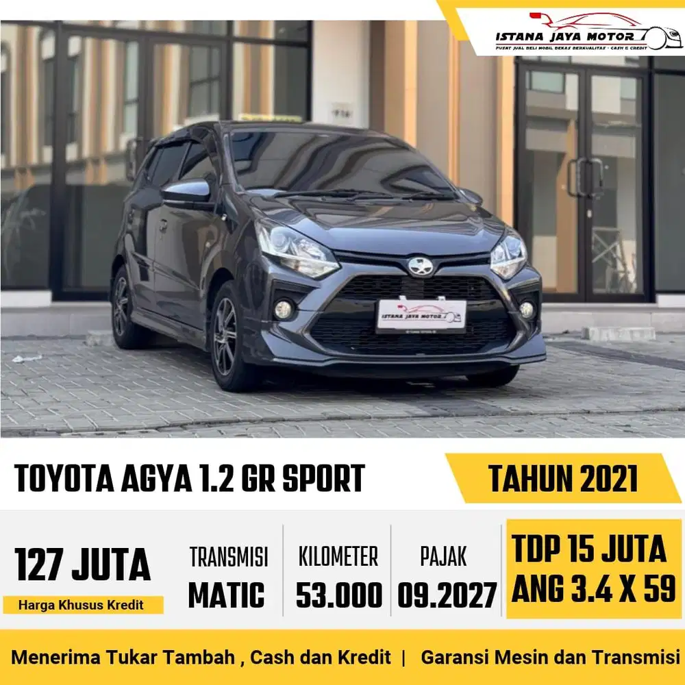 [LOW KM] Toyota Agya GR Sport 1.2 Automatic 2021