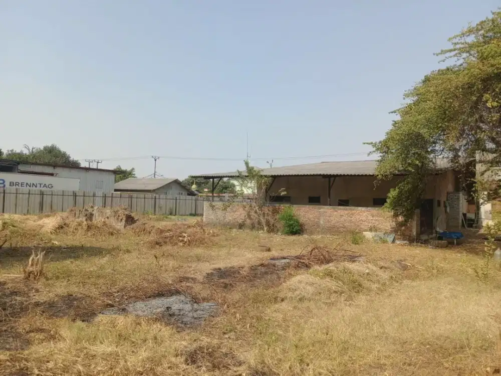 Di Sewakan Lahan Kosong sudah padat berikut Bangunannya di Pinggir Jalan Raya Kec. Cibitung Kab. Bekasi