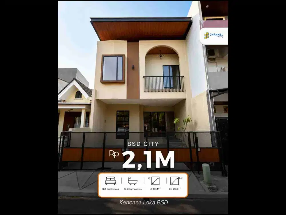 Di Jual Rumah Baru SHM Dekat Akses Tol BSD Kencana Loka, An