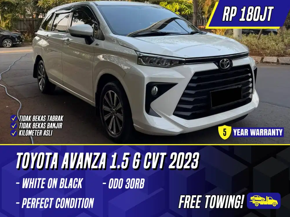 Toyota Avanza 1.5 G CVT 2023 White Putih AT Matic Veloz Xenia