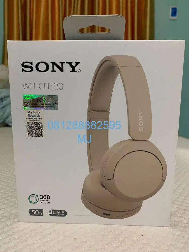 Sony WH-CH520 Beige Baru Masih Segel Original