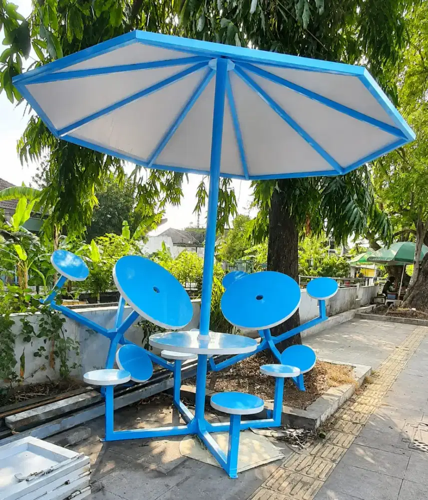 Kursi taman asri  besi atap acp