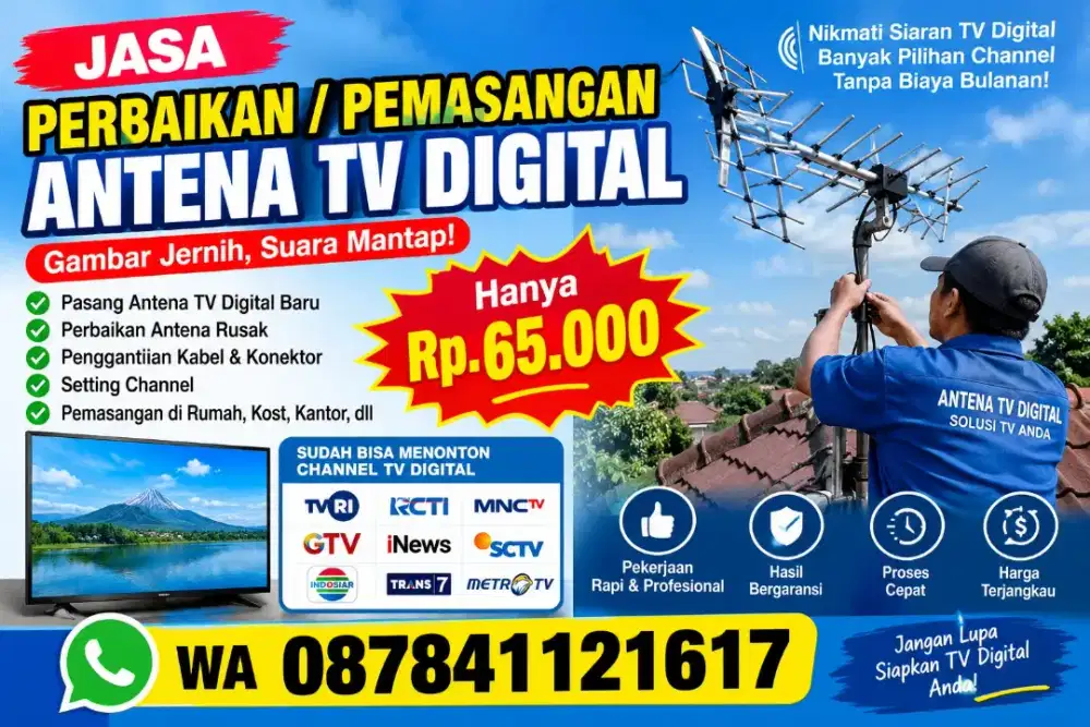 Jasa Perbaikan Antena TV yg rusak, TV Indonesia Lengkap