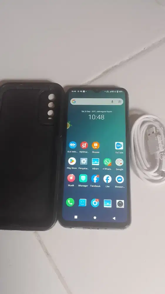 Vivo y12s ram 3/32gb,kabel & sopcas saja.