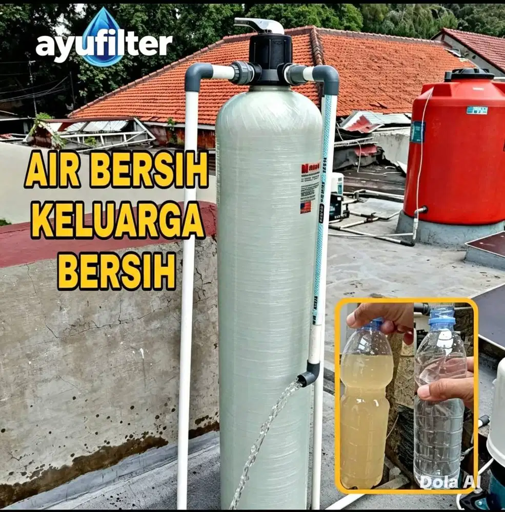FILTER AIR SEPAKET DENGAN MEDIA /KEPALA 3WAY