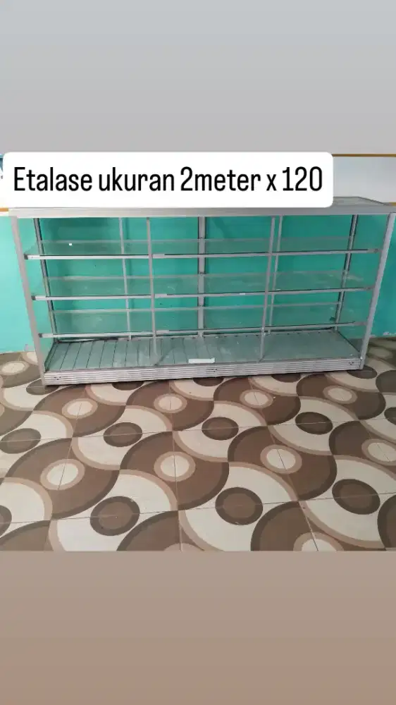 Etalase jualan ukuran 2 x 120