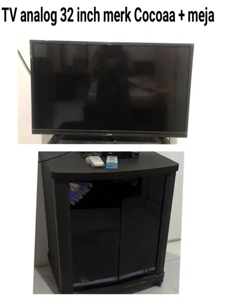 Jual TV analog 32 inch + meja Tv