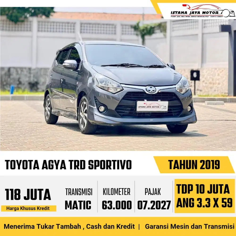 Toyota Agya TRD AT th 2019 #istana jaya motor