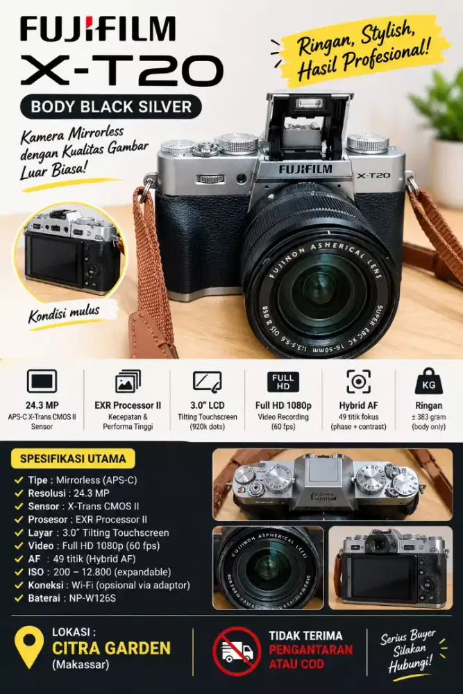 Kamera Mirrorless / Fujifilm X-T20