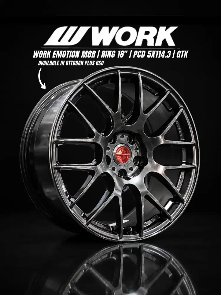 WORK EMOTION M8R RING 18x8.5 PCD 5x114.3 ET.38 untuk Civic, Innova dll