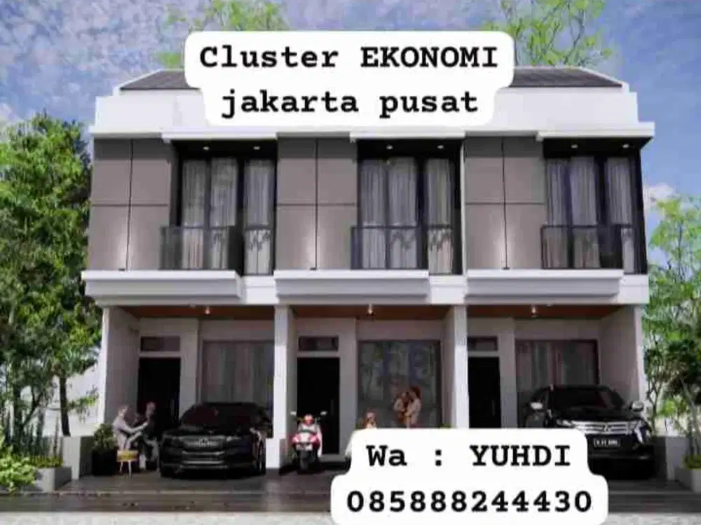 DI JUAL CLUSTER 2 LANTAI di jalan EKONOMI JAKARTA PUSAT strategis,nyaman dan aman