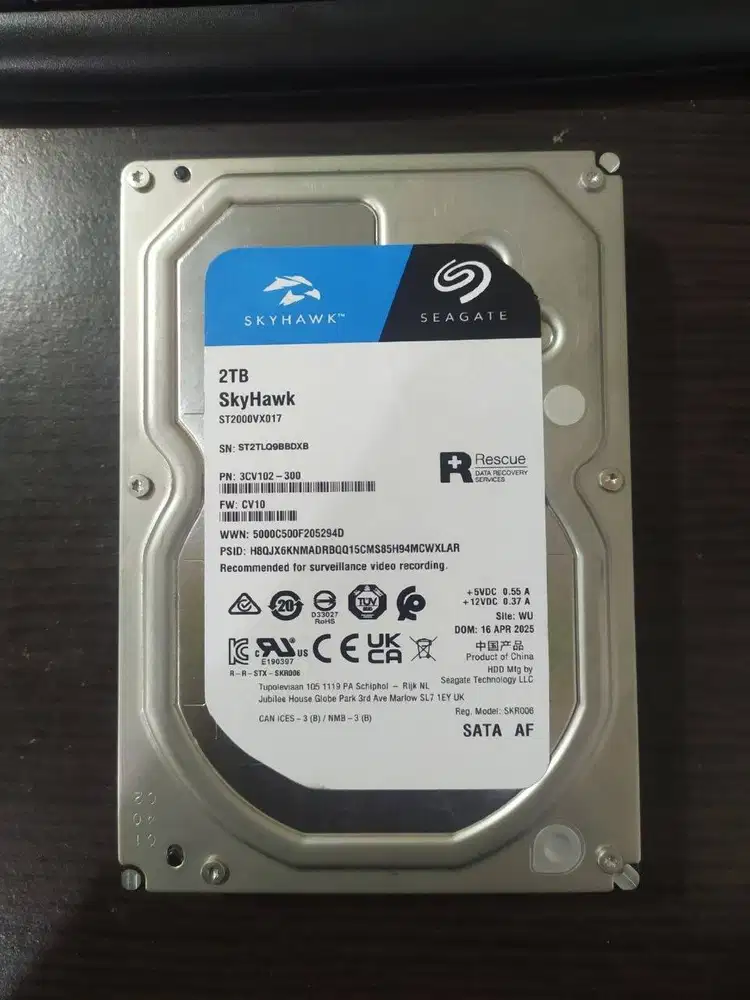 Hardisk Disk 2 Tera, Seagate. Kondisi baru beli tidak jadi digunakan.