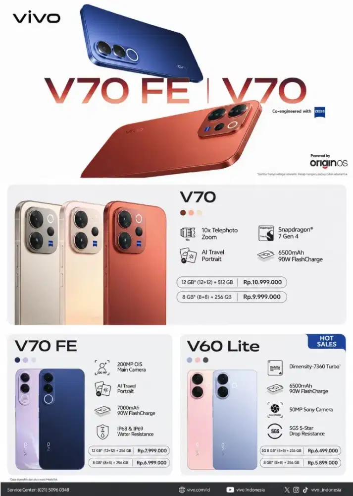 Vivo v70 5g ready di erafone tanjung seneng