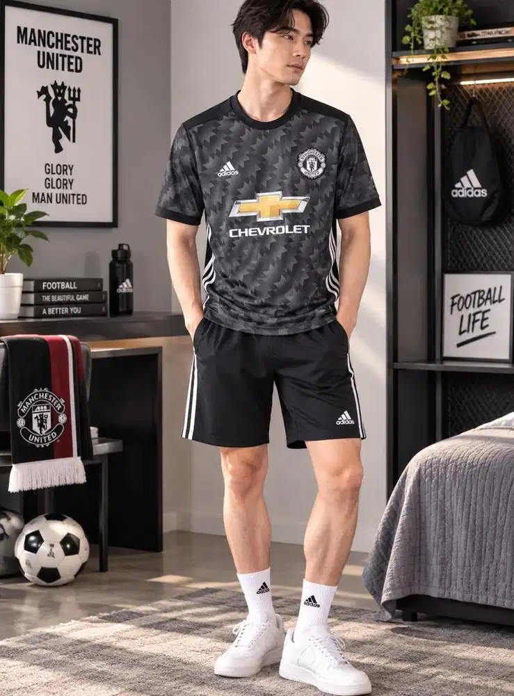 Jersey adidas hitam