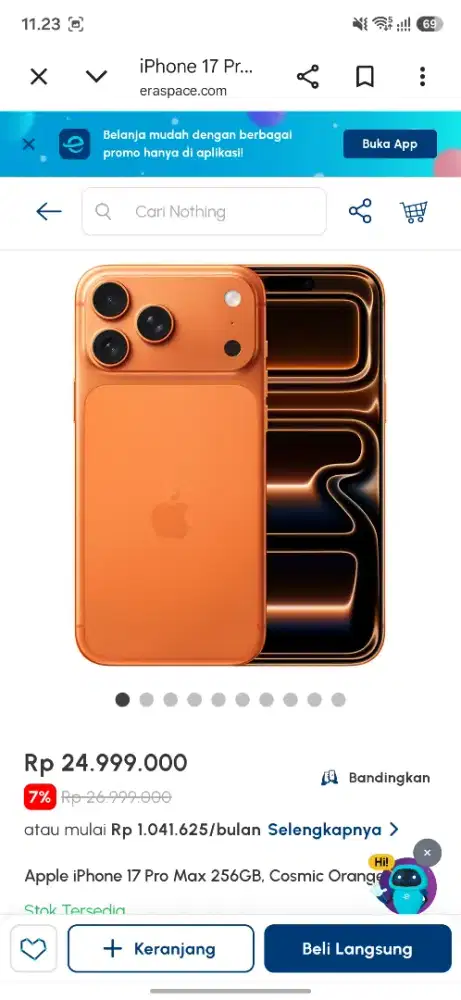 Promo iphone 17 pro max