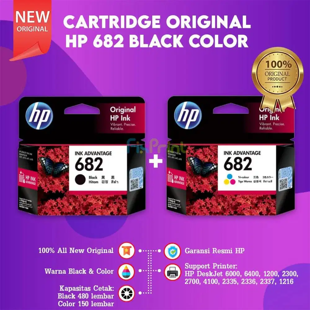 Original HP 682 Cartridge - Color